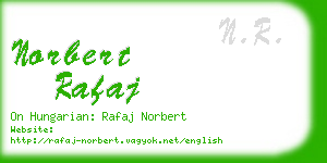 norbert rafaj business card